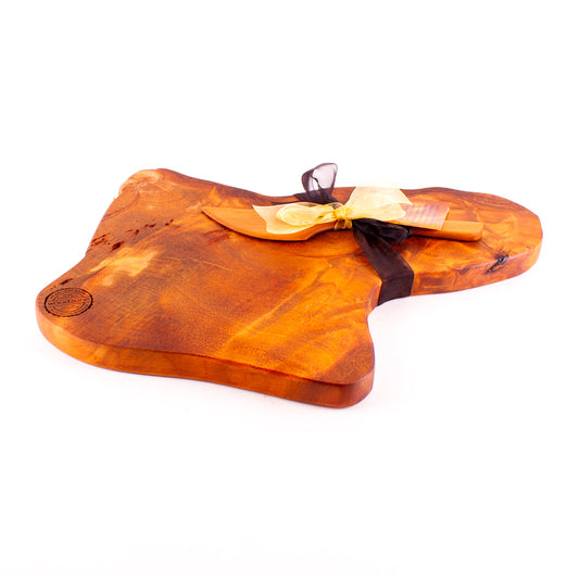 Ancient Kauri Rustic Natural Edge Board and Knife Set 1168