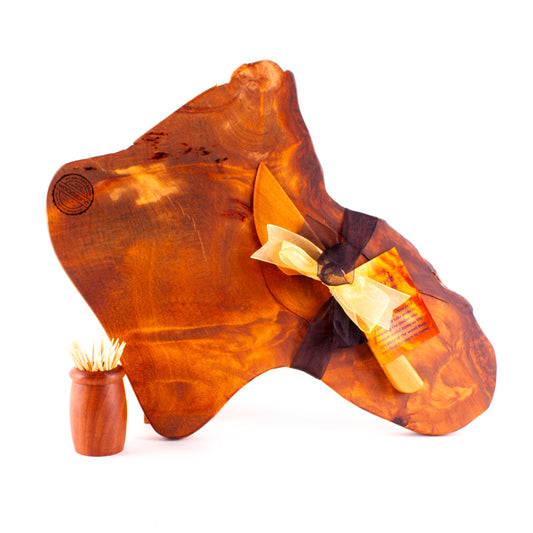 Ancient Kauri Rustic Natural Edge Board and Knife Set 1168