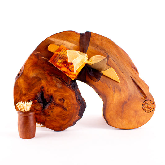 Ancient Kauri Rustic Natural Edge Board and Knife Set 1169