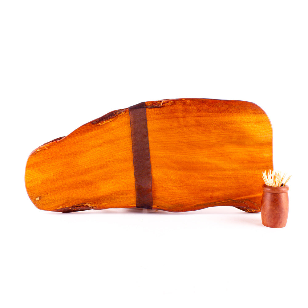 Ancient Kauri Rustic Natural Edge Board and Knife Set 1171