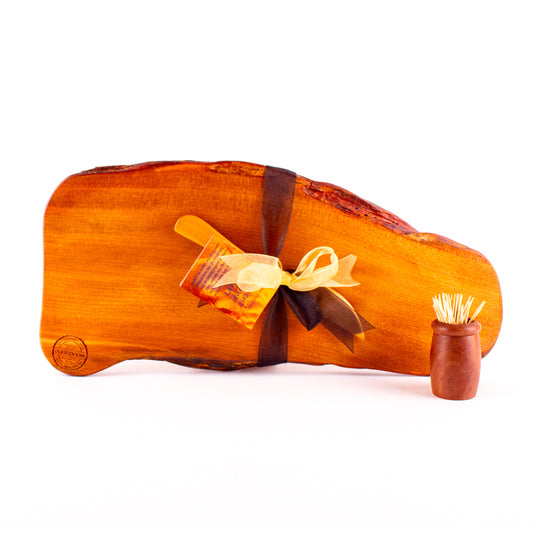 Ancient Kauri Rustic Natural Edge Board and Knife Set 1171