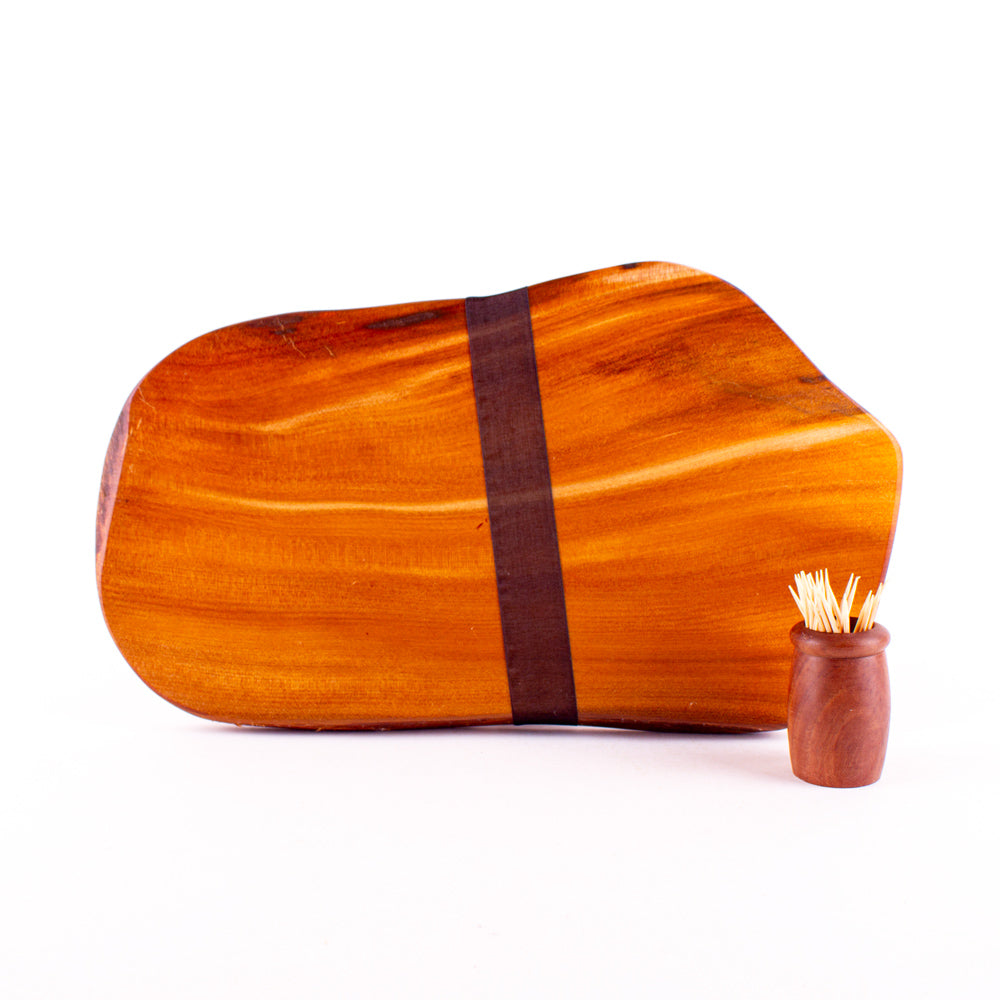 Ancient Kauri Rustic Natural Edge Board and Knife Set 1172