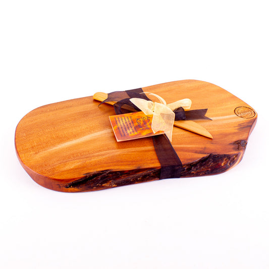 Ancient Kauri Rustic Natural Edge Board and Knife Set 1172