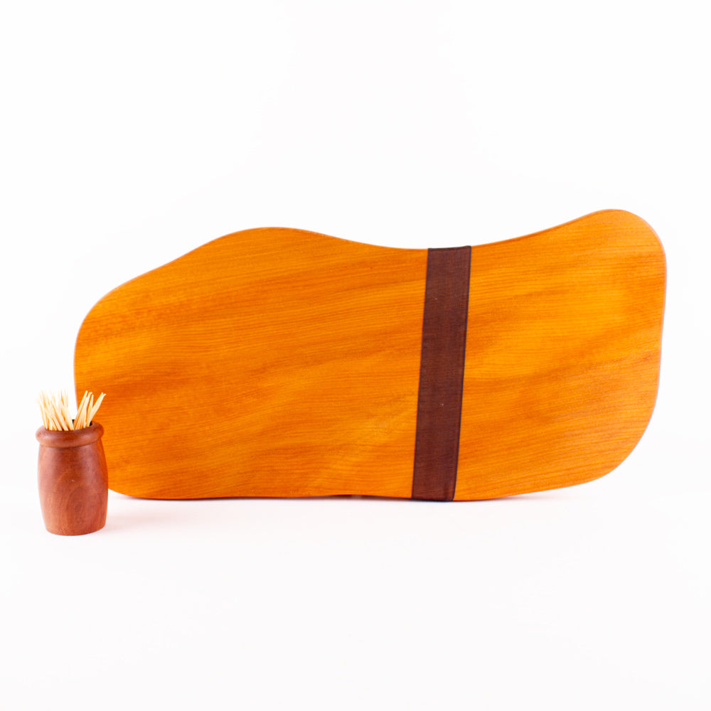 Ancient Kauri Rustic Natural Edge Board and Knife Set 1173