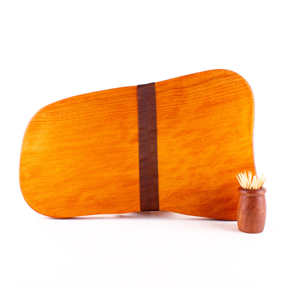 Ancient Kauri Rustic Natural Edge Board and Knife Set 1174