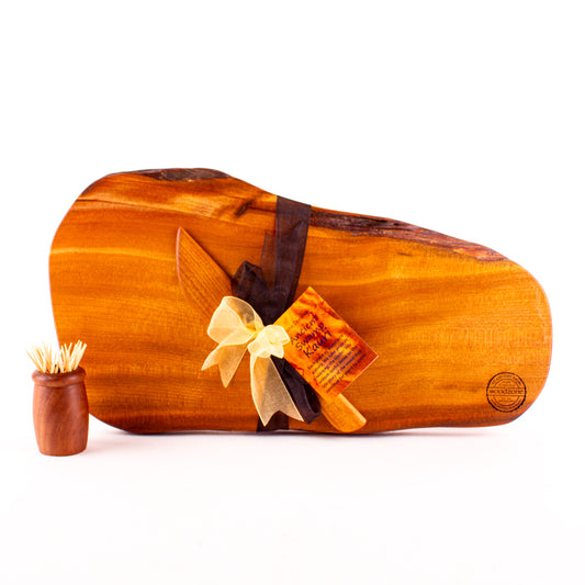 Ancient Kauri Rustic Natural Edge Board and Knife Set 1175