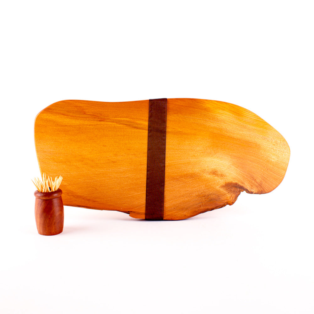 Ancient Kauri Rustic Natural Edge Board and Knife Set 1176