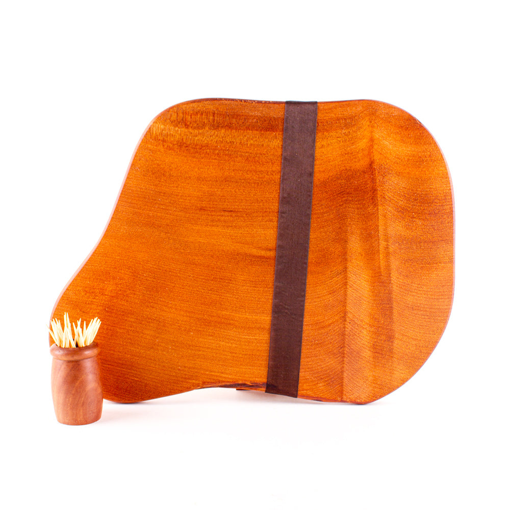 Ancient Kauri Rustic Natural Edge Board and Knife Set 1177