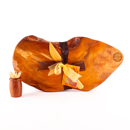 Ancient Kauri Rustic Natural Edge Board and Knife Set 1179