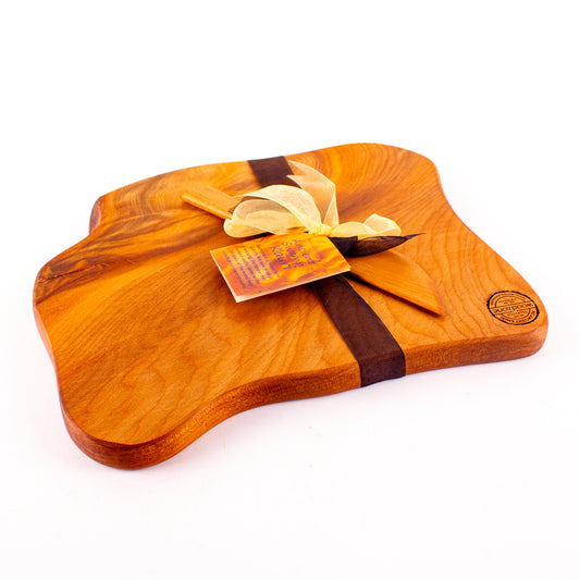 Ancient Kauri Rustic Natural Edge Board and Knife Set 1182