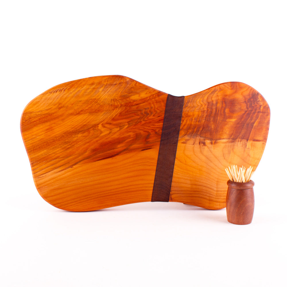 Ancient Kauri Rustic Natural Edge Board and Knife Set 1183