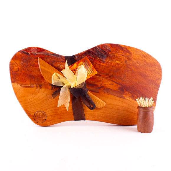 Ancient Kauri Rustic Natural Edge Board and Knife Set 1183