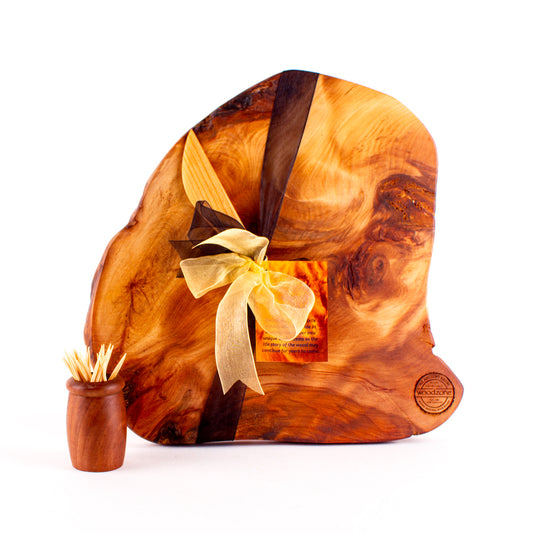 Ancient Kauri Rustic Natural Edge Board and Knife Set 1185