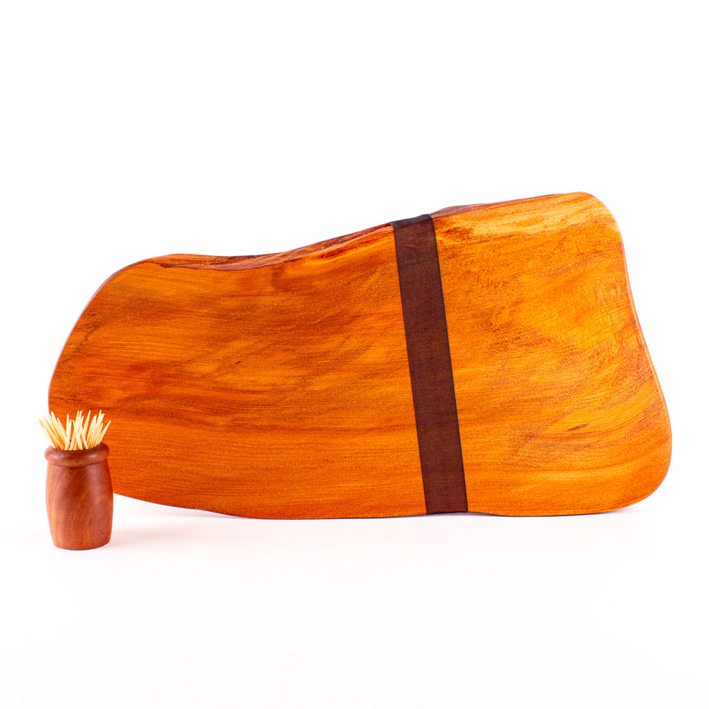 Ancient Kauri Rustic Natural Edge Board and Knife Set 1187