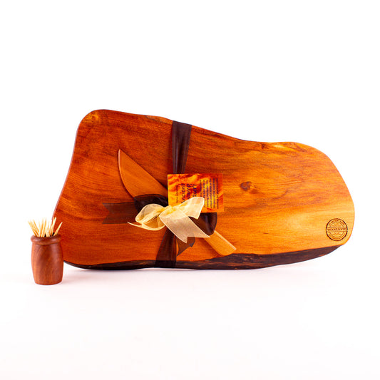 Ancient Kauri Rustic Natural Edge Board and Knife Set 1187