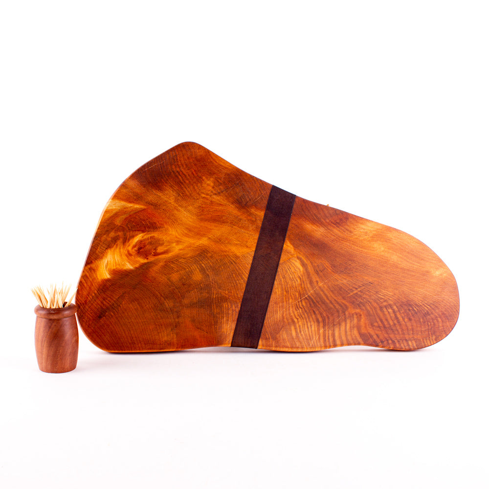 Ancient Kauri Rustic Natural Edge Board and Knife Set 1189