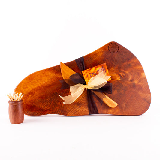 Ancient Kauri Rustic Natural Edge Board and Knife Set 1189
