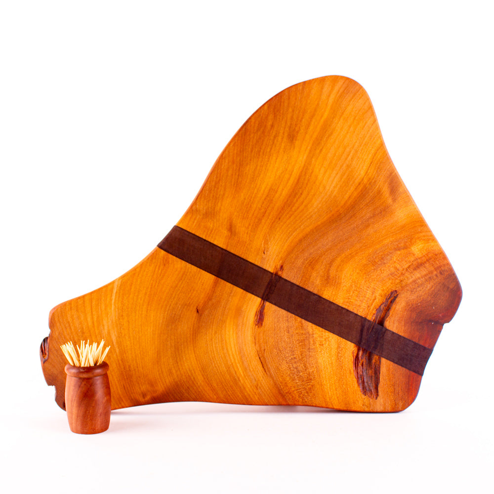 Ancient Kauri Rustic Natural Edge Board and Knife Set 1190