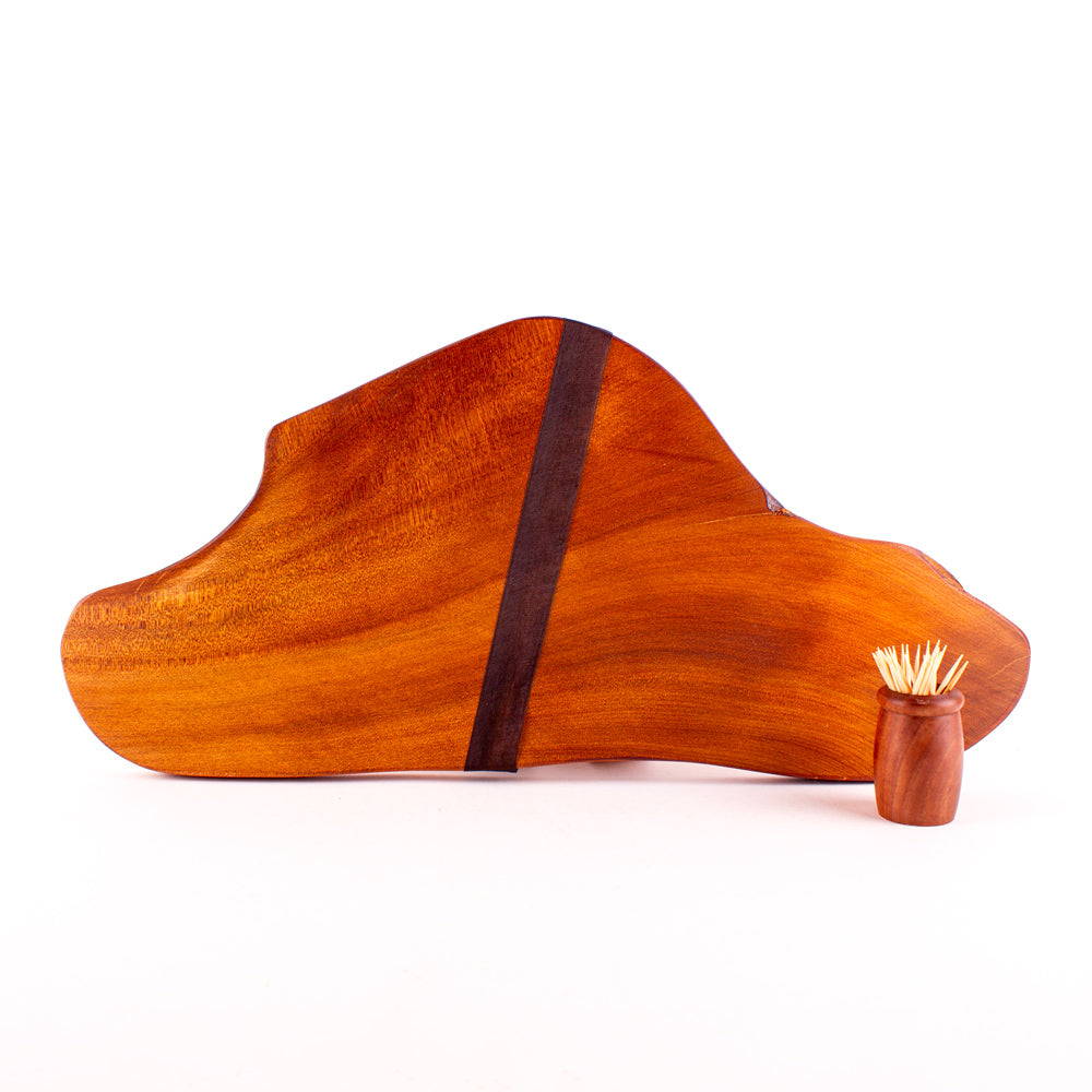 Ancient Kauri Rustic Natural Edge Board and Knife Set 1191