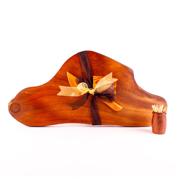 Ancient Kauri Rustic Natural Edge Board and Knife Set 1191