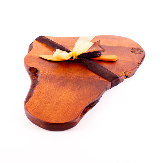 Ancient Kauri Rustic Natural Edge Board and Knife Set 1192