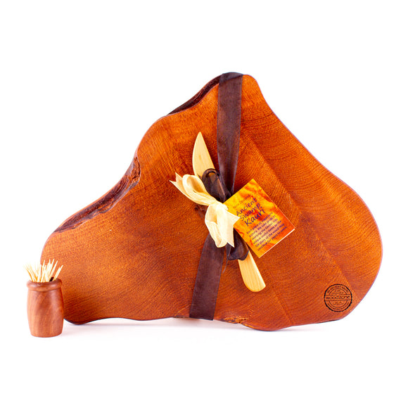 Ancient Kauri Rustic Natural Edge Board and Knife Set 1192