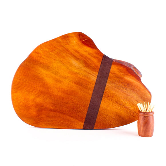 Ancient Kauri Rustic Natural Edge Board and Knife Set 1193