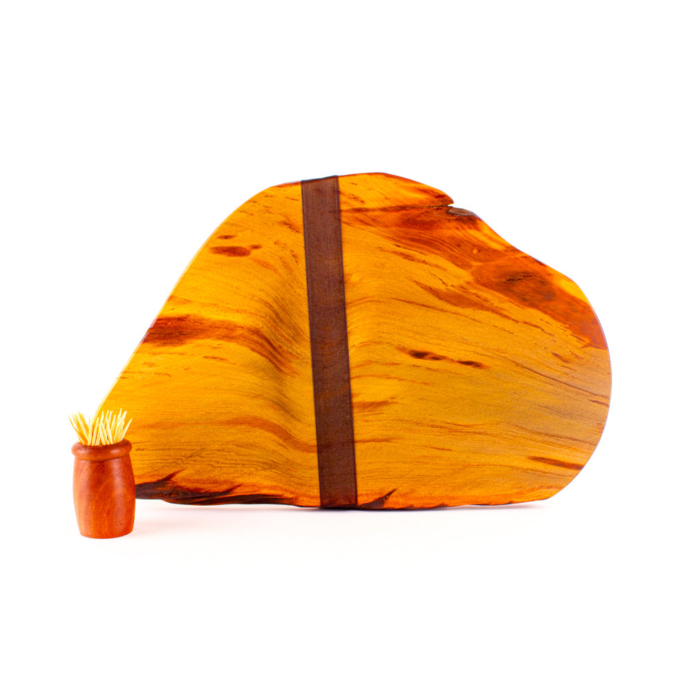 Ancient Kauri Rustic Natural Edge Board and Knife Set 1194