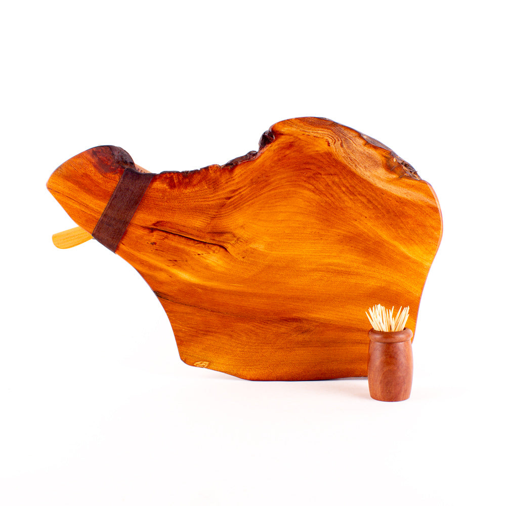 Ancient Kauri Rustic Natural Edge Board and Knife Set 1197