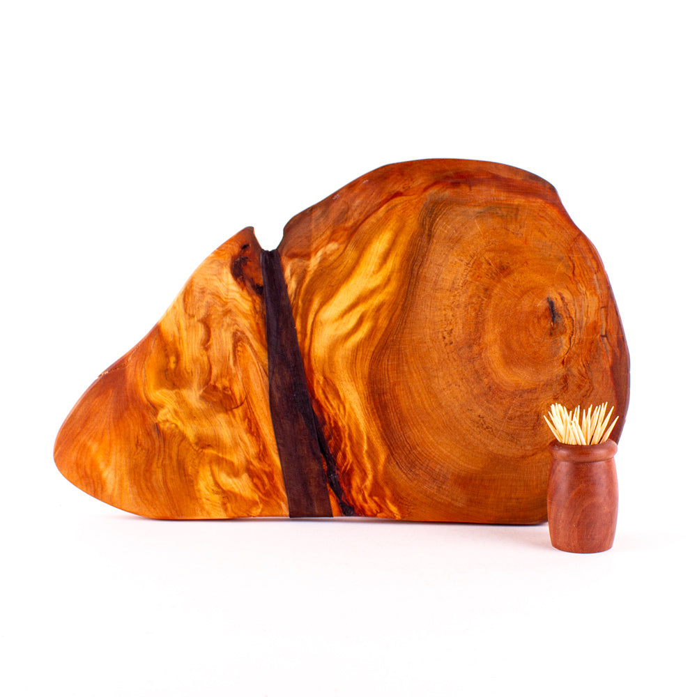 Ancient Kauri Rustic Natural Edge Board and Knife Set 1198