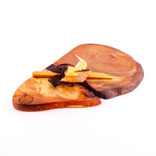 Ancient Kauri Rustic Natural Edge Board and Knife Set 1198