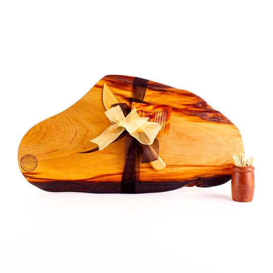 Ancient Kauri Rustic Natural Edge Board and Knife Set 1199