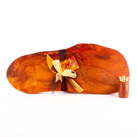 Ancient Kauri Rustic Natural Edge Board and Knife Set 1200