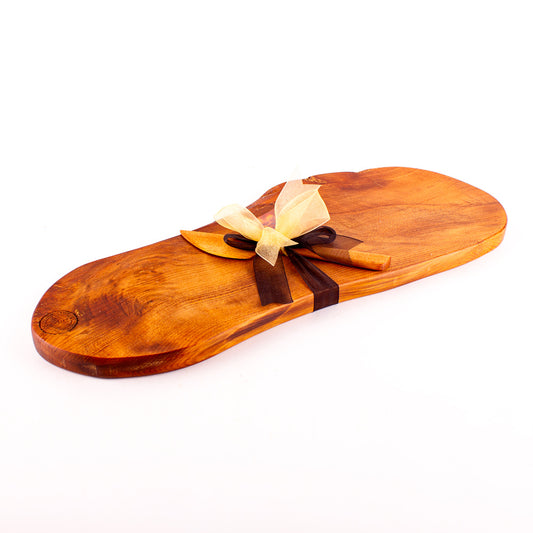 Ancient Kauri Rustic Natural Edge Board and Knife Set 1200