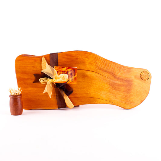 Ancient Kauri Rustic Natural Edge Board and Knife Set 1201