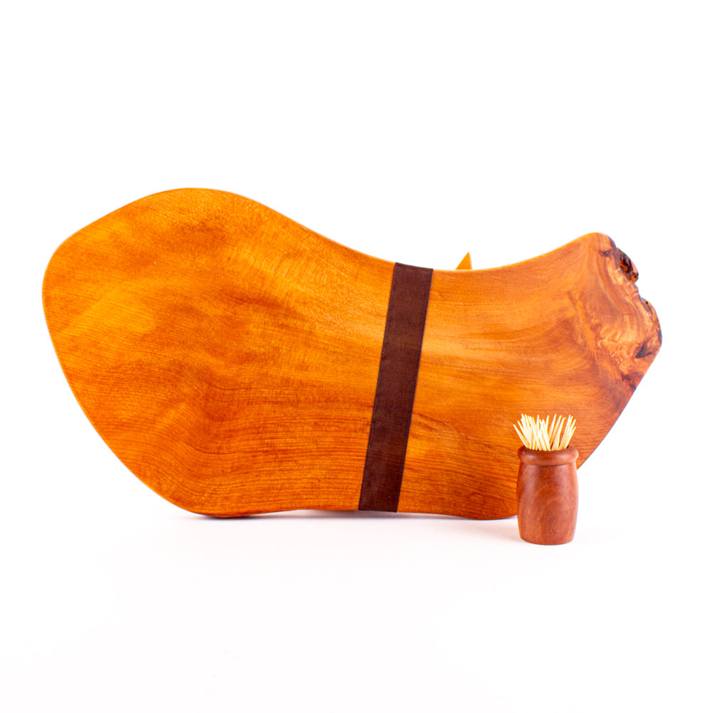 Ancient Kauri Rustic Natural Edge Board and Knife Set 1202