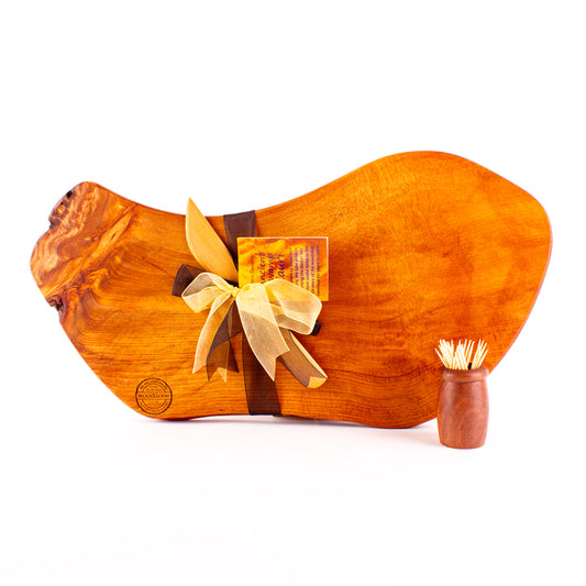 Ancient Kauri Rustic Natural Edge Board and Knife Set 1202