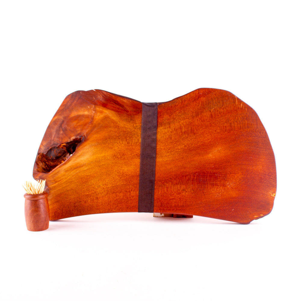 Ancient Kauri Rustic Natural Edge Board and Knife Set 1204