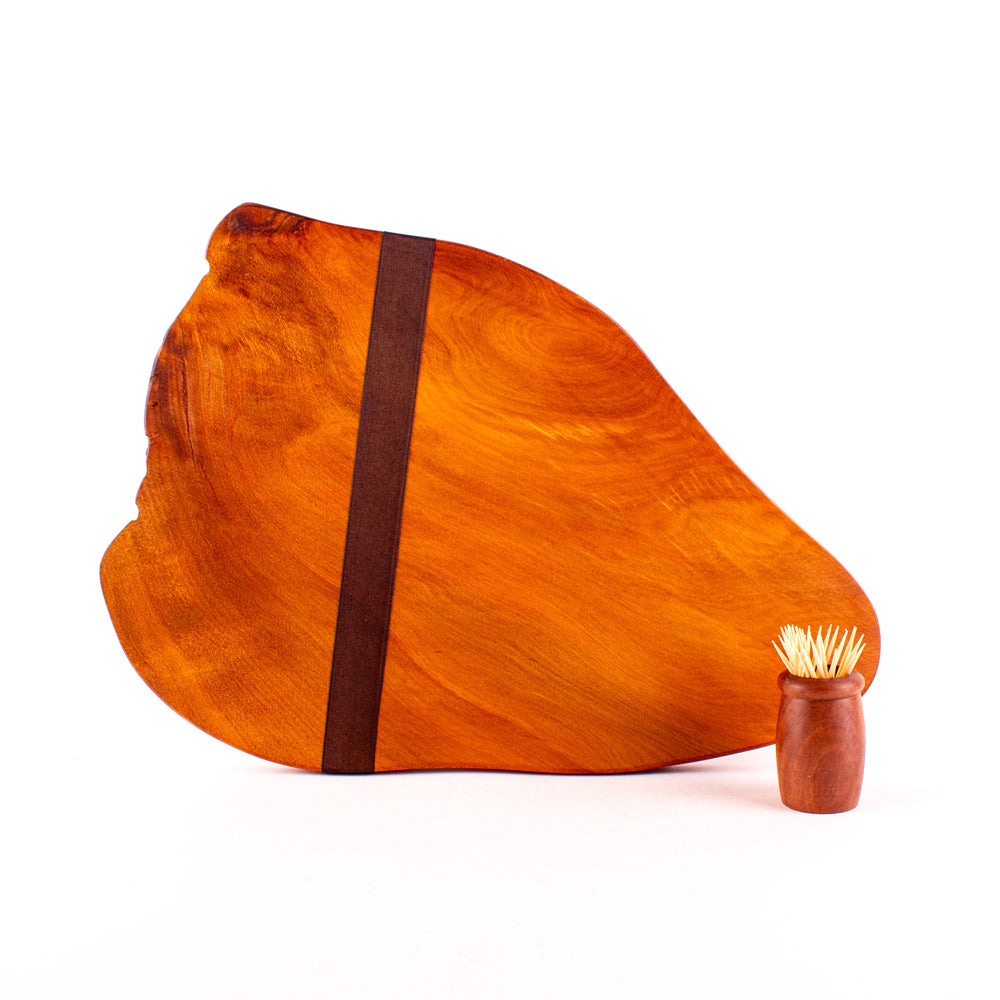 Ancient Kauri Rustic Natural Edge Board and Knife Set 1205