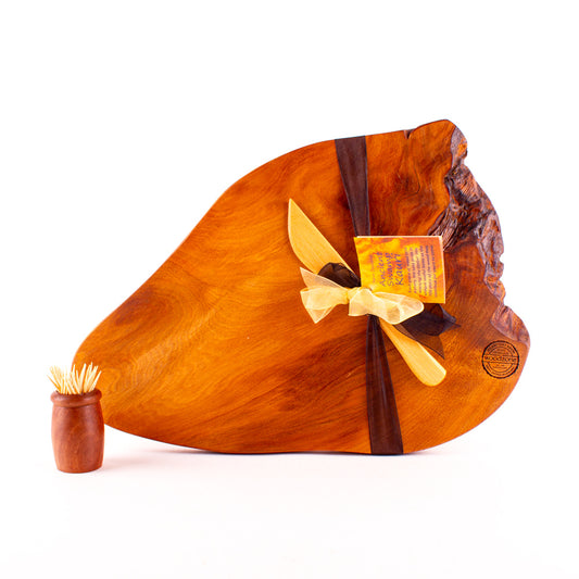 Ancient Kauri Rustic Natural Edge Board and Knife Set 1205