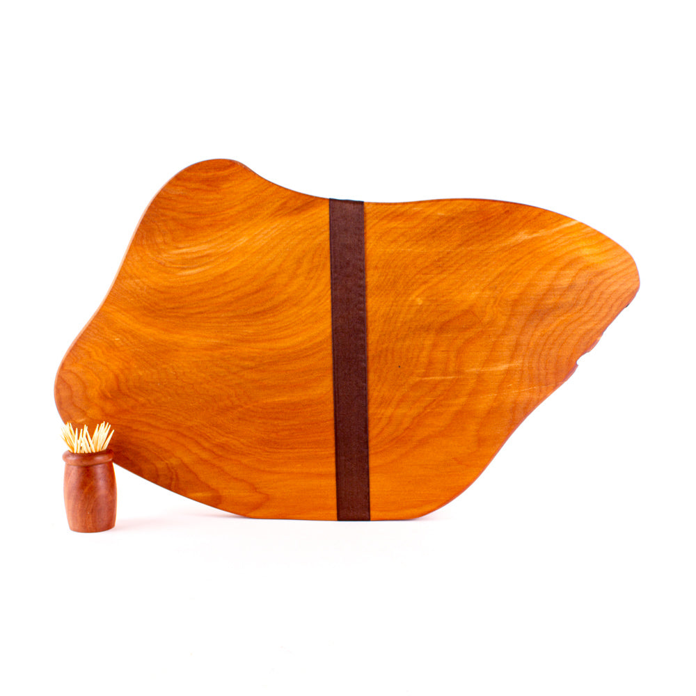 Ancient Kauri Rustic Natural Edge Board and Knife Set 1206