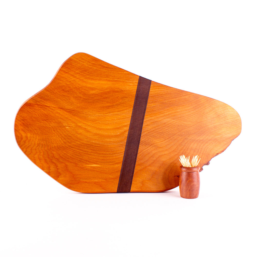 Ancient Kauri Rustic Natural Edge Board and Knife Set 1207