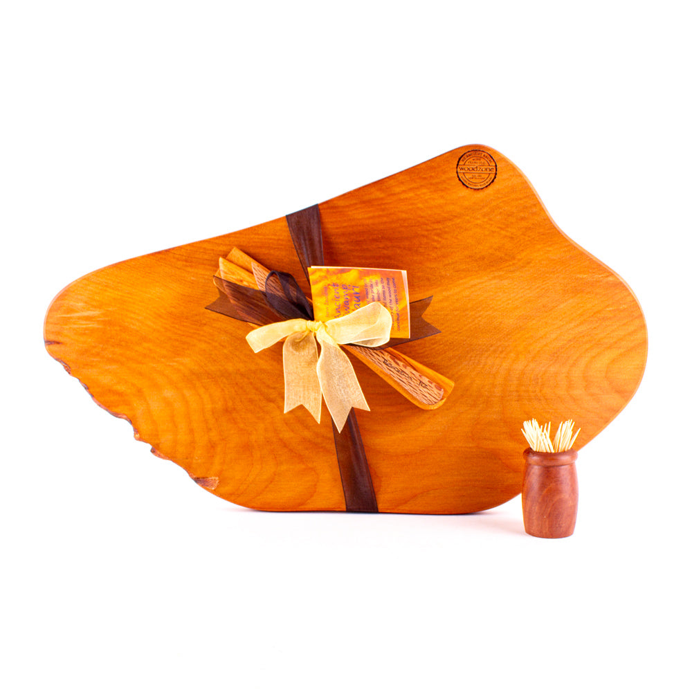 Ancient Kauri Rustic Natural Edge Board and Knife Set 1207