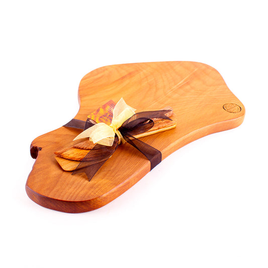 Ancient Kauri Rustic Natural Edge Board and Knife Set 1208