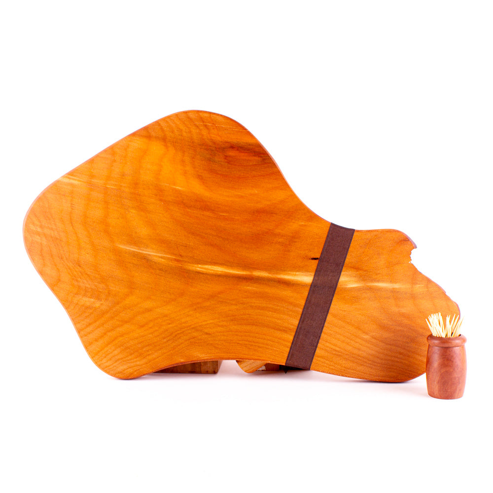 Ancient Kauri Rustic Natural Edge Board and Knife Set 1208