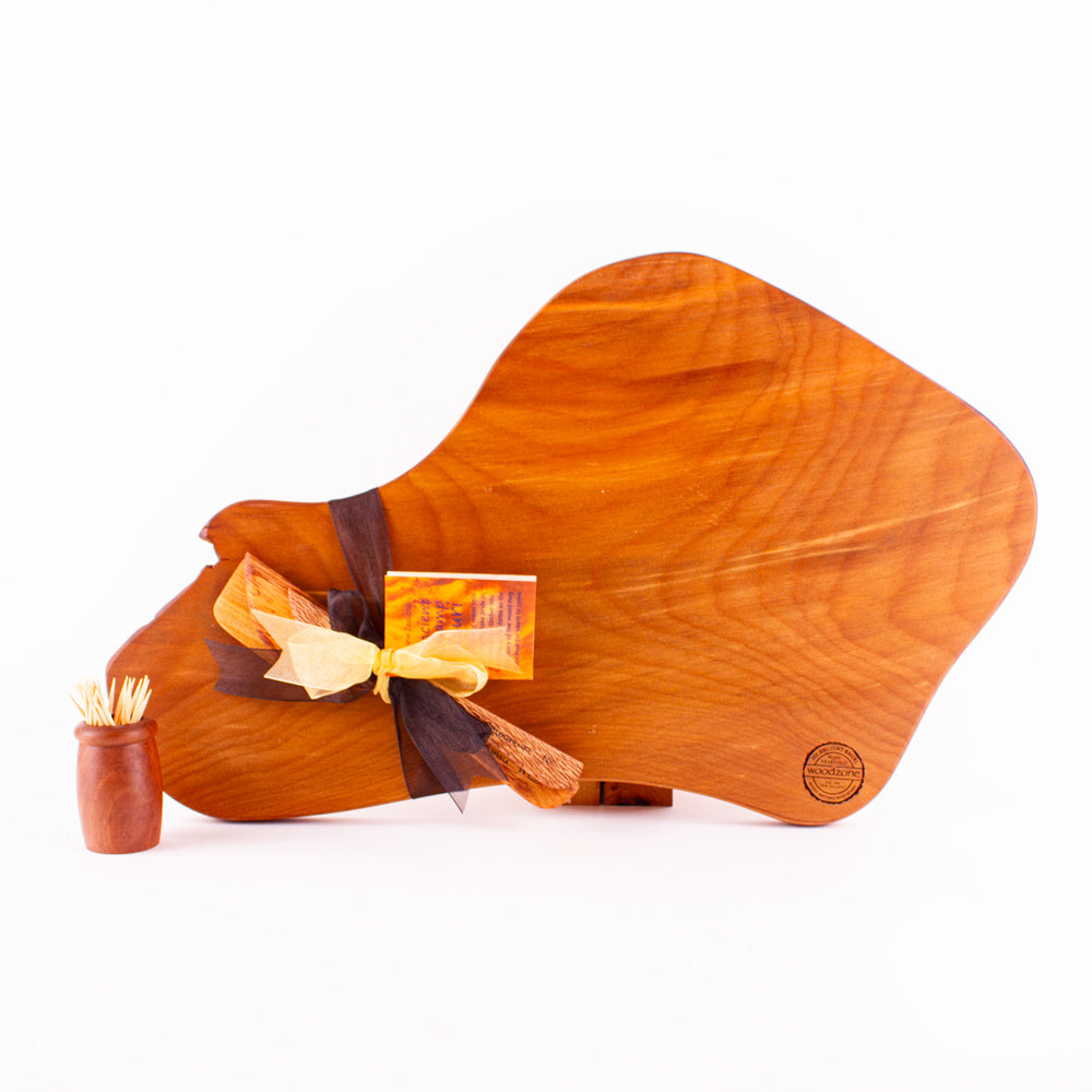 Ancient Kauri Rustic Natural Edge Board and Knife Set 1208