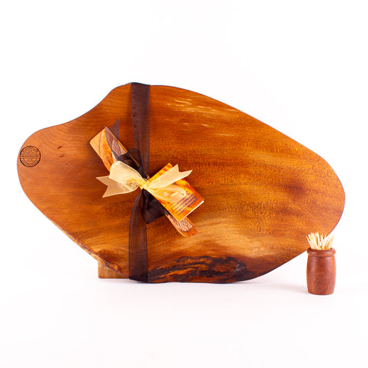 Ancient Kauri Rustic Natural Edge Board and Knife Set 1209