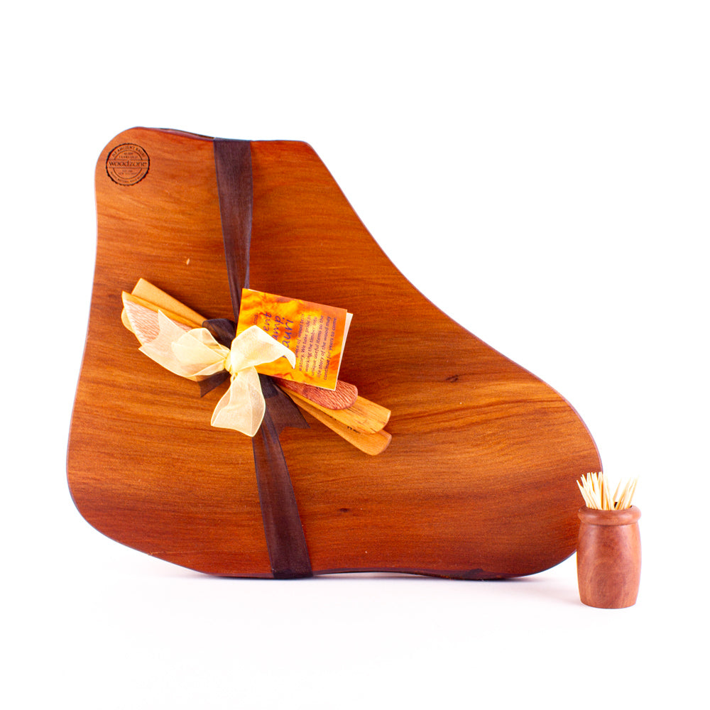 Ancient Kauri Rustic Natural Edge Board and Knife Set 1210