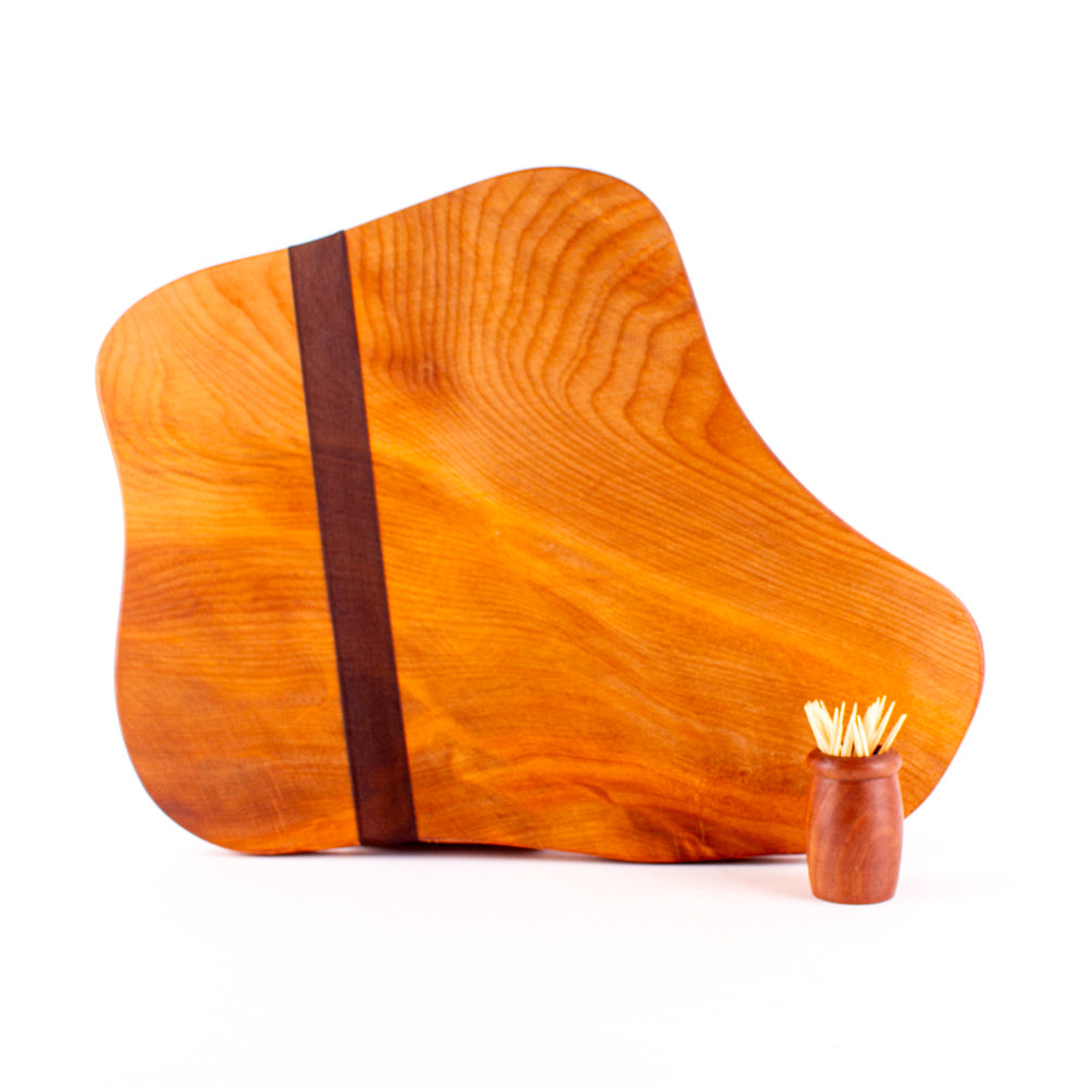 Ancient Kauri Rustic Natural Edge Board and Knife Set 1211