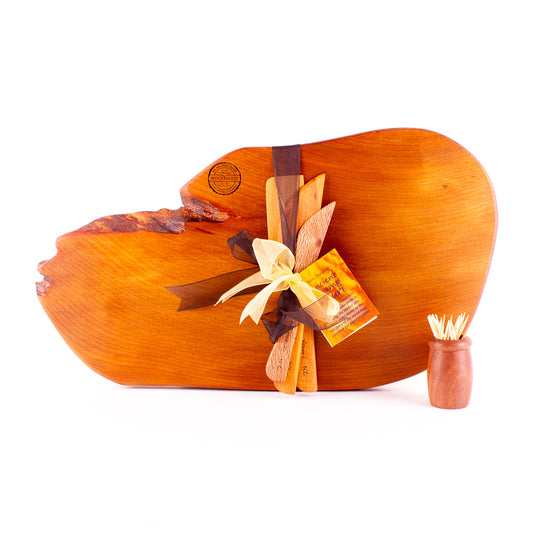 Ancient Kauri Rustic Natural Edge Board and Knife Set 1212